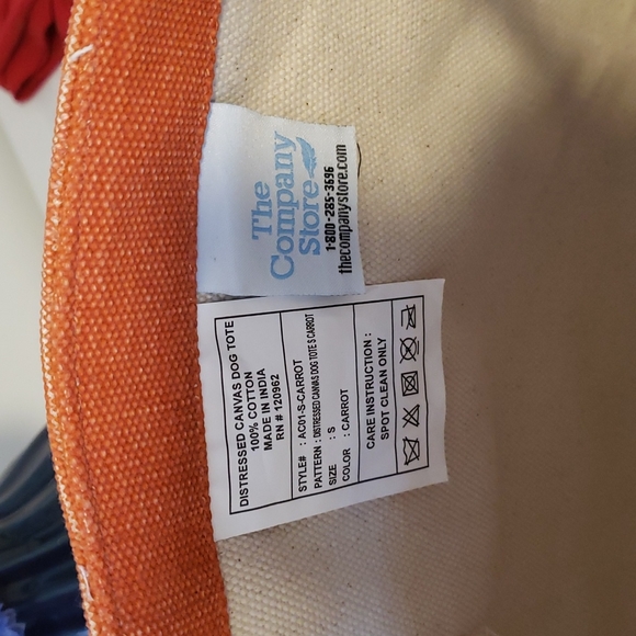 NEW The Company Store Distressed Canvas Dog Tote Sz Large - Picture 2 of 4